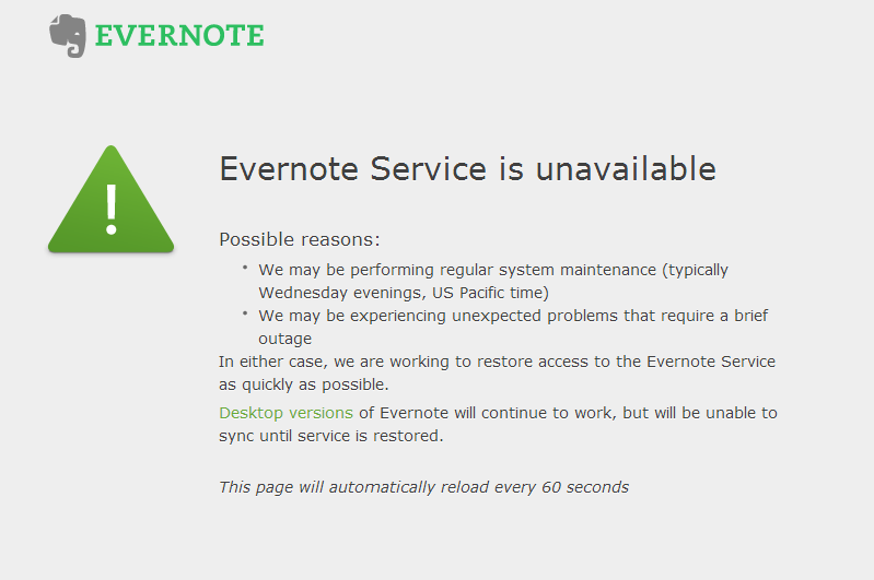 Evernote-Service-is-unavailable-Evernote