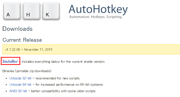 AutoHotkey Downloads